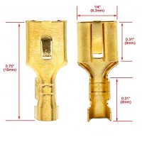 Genuine VW Spade Connector - Non-Insulated w/ Locking Tabs