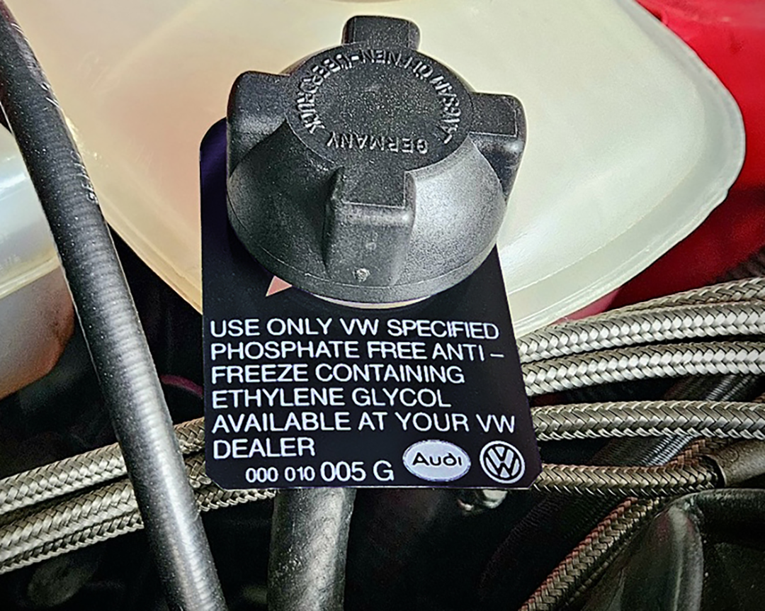 Coolant Tank Tag