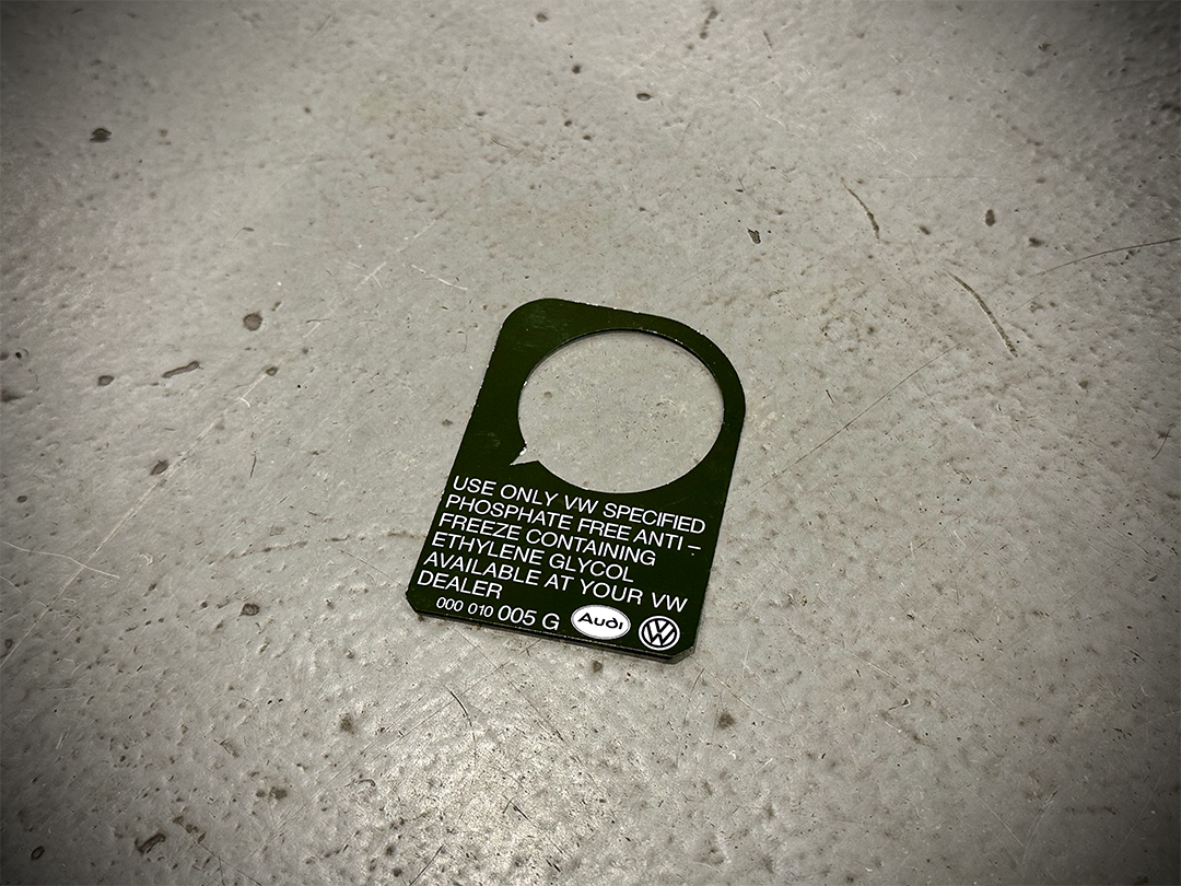 Coolant Tank Tag - Image 5