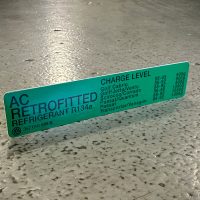 Scirocco A/C Retrofit Decals R12 to R134a