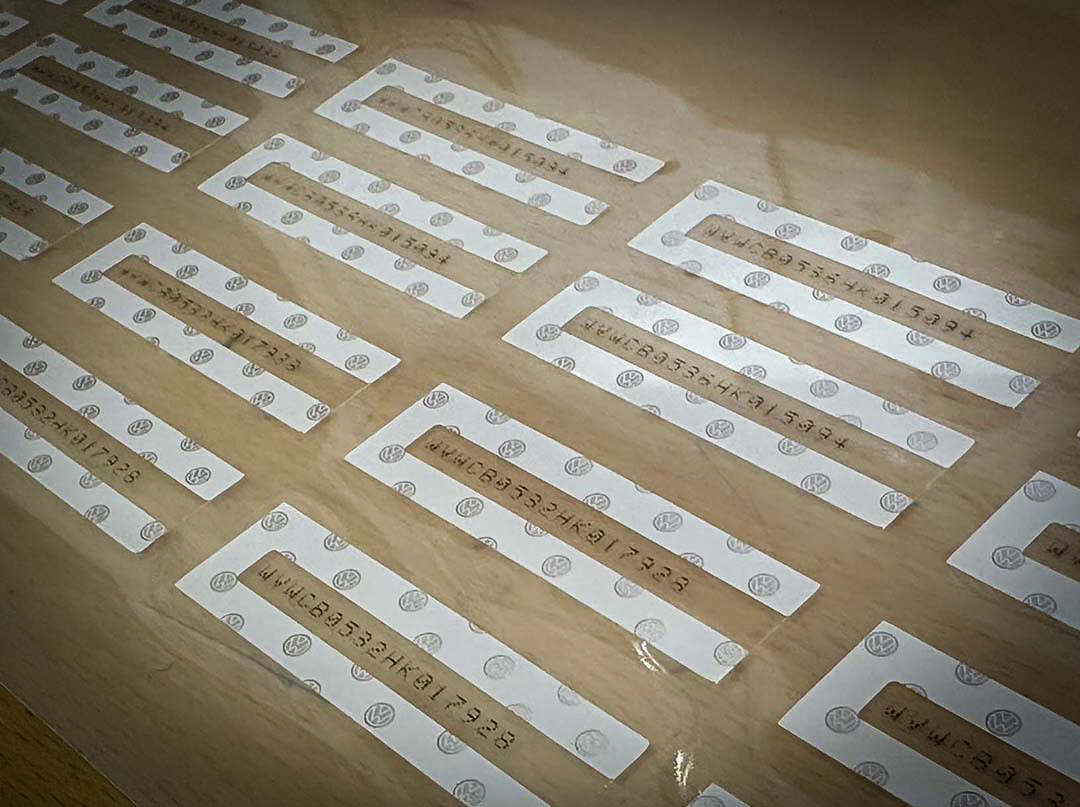 Body Panel VIN Decal