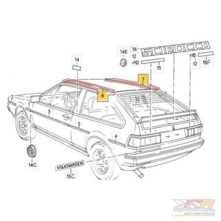 Mk2 Rain Gutter Trim