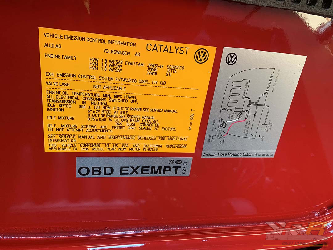 Scirocco Emission Decals - Image 3