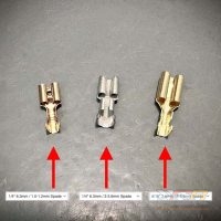 Genuine VW Spade Connector - Non-Insulated w/ Locking Tabs