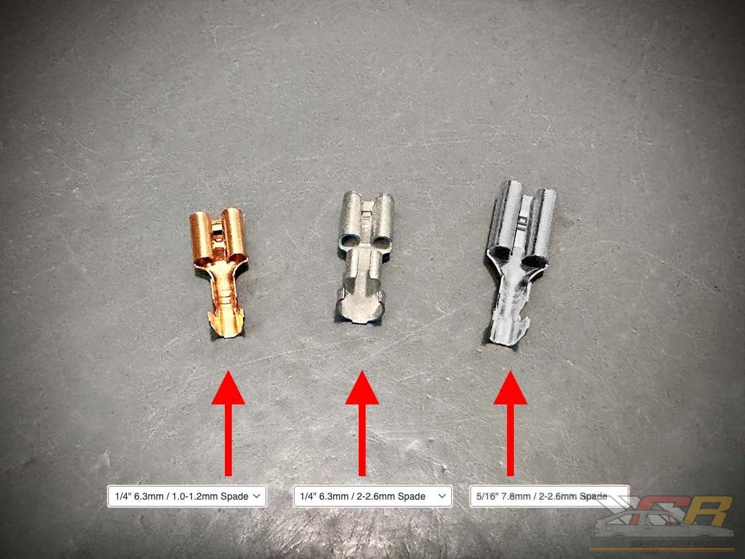 VW Spade Connectors - Non-Insulated w/ Locking Tabs