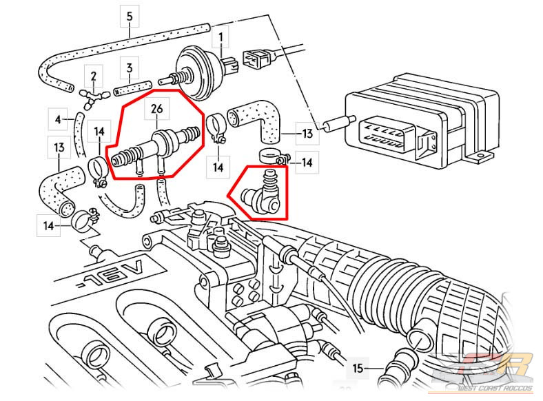 Scirocco Brake Check Valve Kit - Vacuum Booster - Image 3