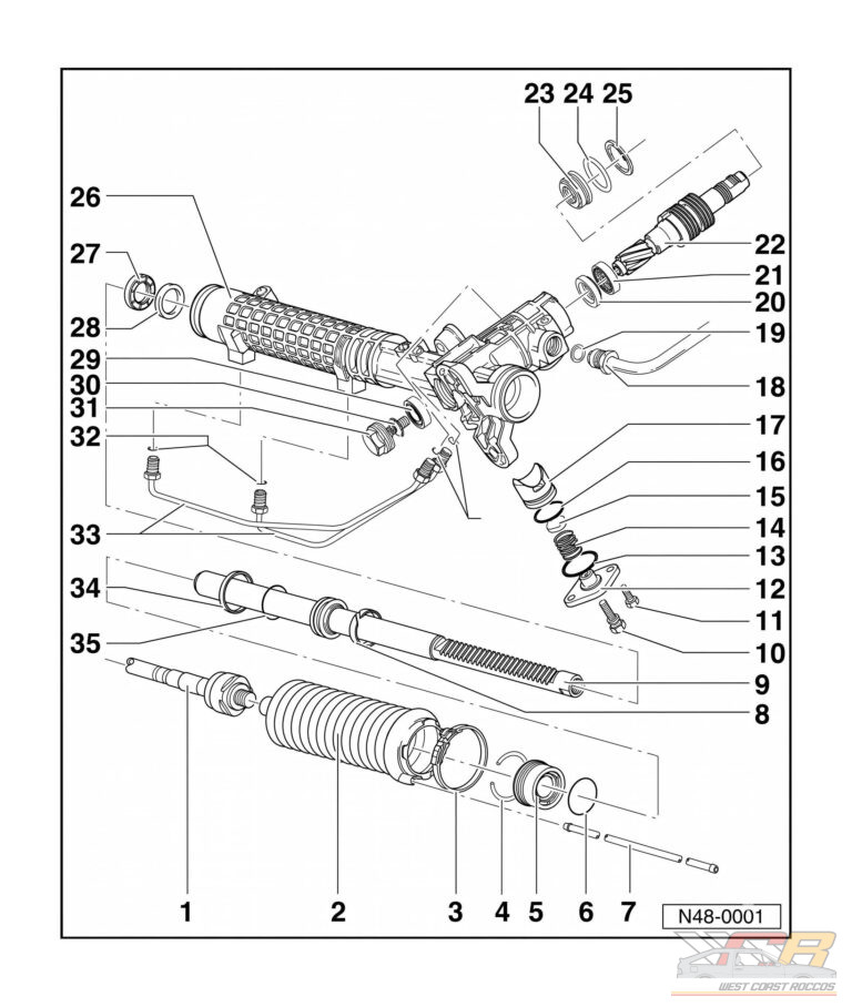 Steering Rack Guide Spring Plug Rebuilding Scirocco Power Steering Rack Diagram Resealing Adjsutments ...